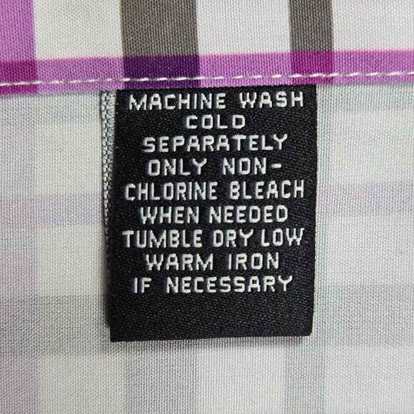 Shaq Brand Big Fit Button-Up Shirt XLG Plaid Cooling Stretch Smart Business - Picture 10 of 12